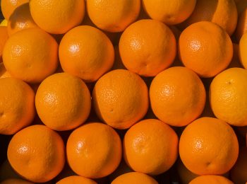 oranges on market stall